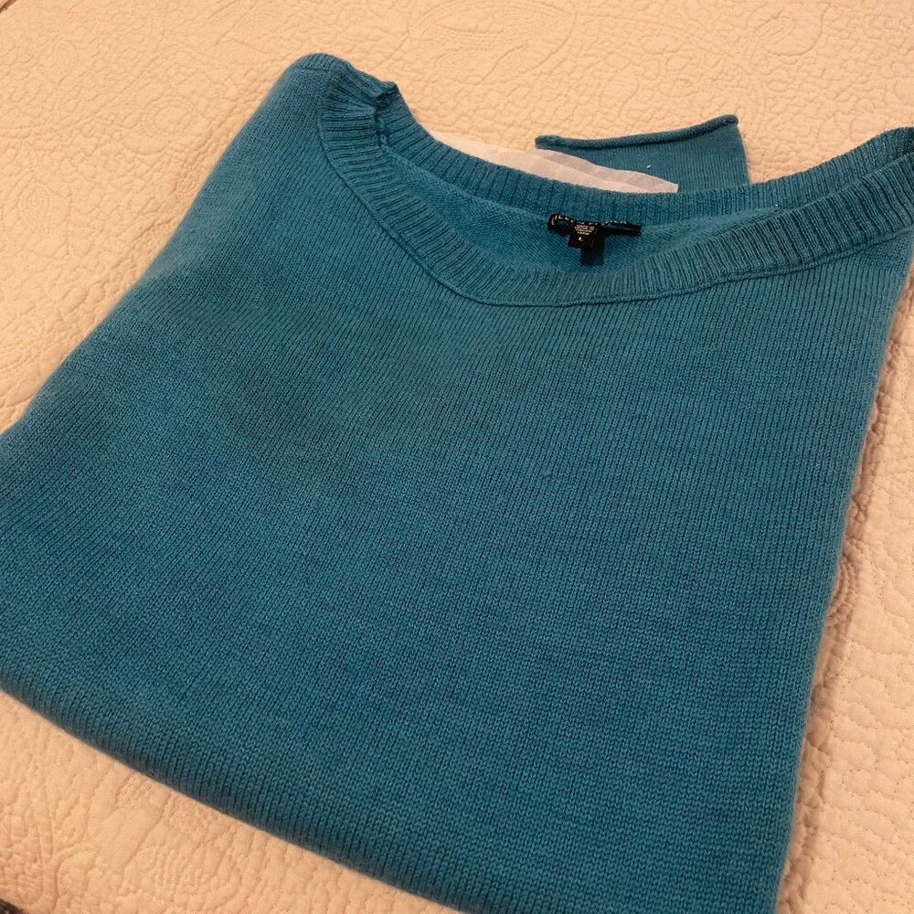 Eileen Fisher Blue Crew Neck Sweater